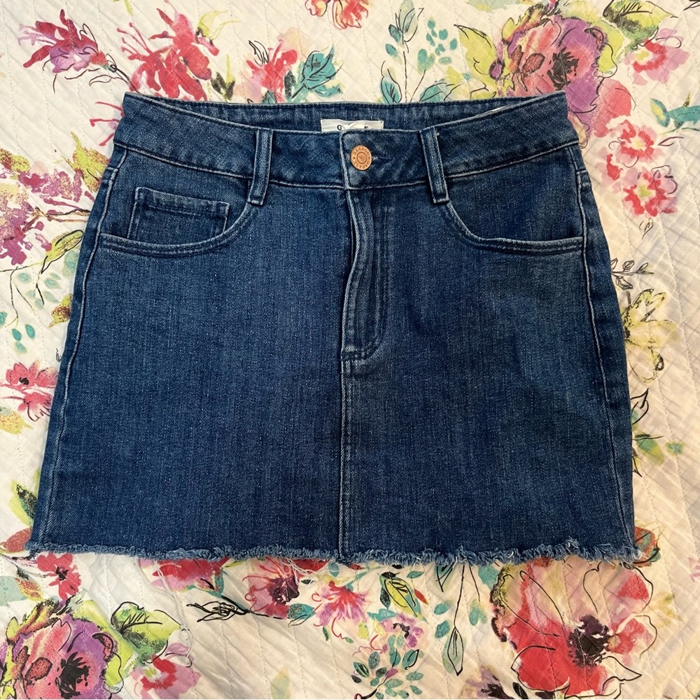Garage denim mini skirt